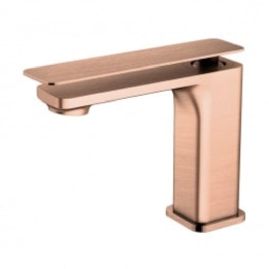 Misturador Monocomando Para Lavatório Bica Baixa Rb8121 Rose Gold Escovado Rubinettos - Imagem principal - 7c5f1ae6-ce7b-46c1-9199-15a8b0d3ad4d