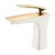 Misturador Monocomando Para Lavatório Bica Baixa Rb8905 Branco E Dourado Rubinettos - 52e84a60-e931-449a-b823-2ebd17817c19