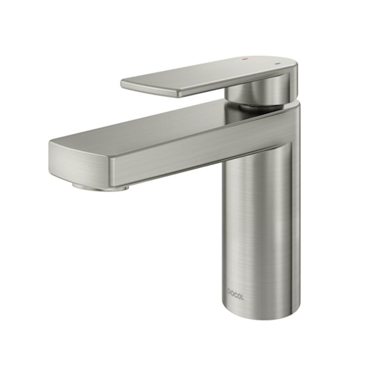 Misturador Monocomando Para Lavatório De Mesa Argon Bica Baixa Níquel Escovado Docol - Imagem principal - 768e3a0d-eb24-49c0-b9db-5deab8f14fc5