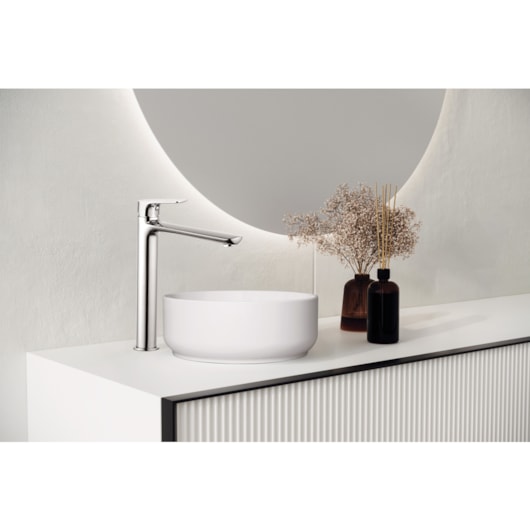 Misturador Monocomando Para Lavatório De Mesa Bica Alta Cromado Lorenzetti - Imagem principal - b0675953-047f-498b-9e40-5c7b9703fe3b