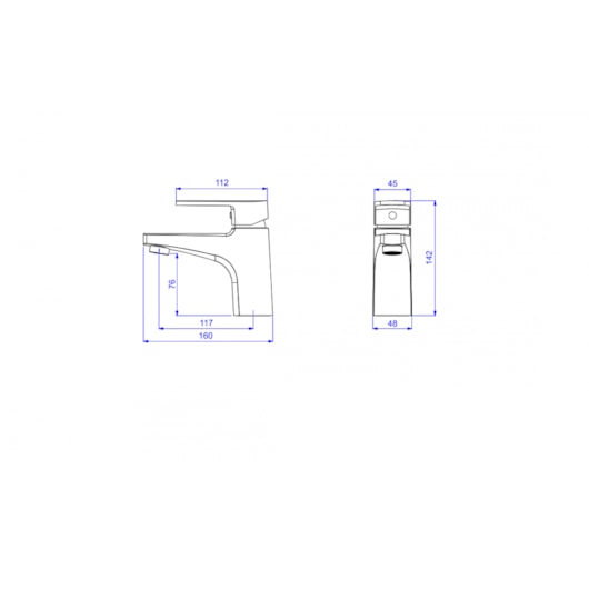 Misturador Monocomando Para Lavatório De Mesa Bica Baixa Level Black Matte Deca - Imagem principal - 38f06bb9-f1b0-4b18-a142-f42f8d88ed5d