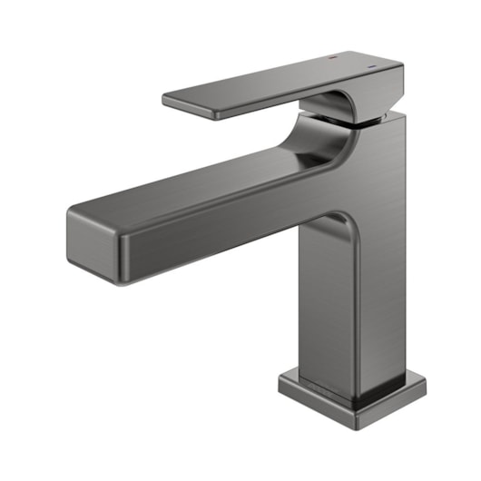 Misturador Monocomando Para Lavatório De Mesa Edge Bica Baixa Grafite Escovado Docol - Imagem principal - 5af6bfd8-b994-4a41-9bbc-62fb56d021c1