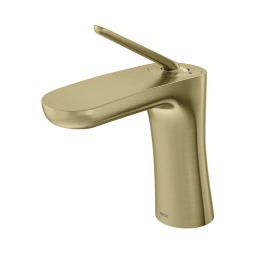 Misturador Monocomando Para Lavatório De Mesa Kaila Bica Baixa Ouro Escovado Docol - Imagem principal - 5ab25306-3e48-47f8-b832-255987f1118e