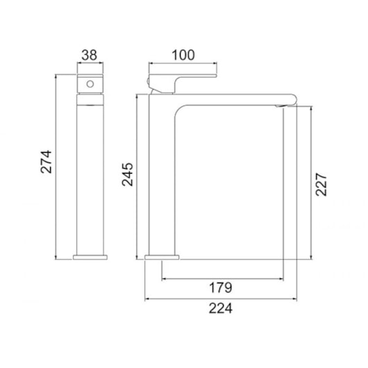 Misturador Monocomando Para Lavatório De Mesa Like Bica Alta C78 2877 Cromada Lorenzetti - Imagem principal - d681b044-33cb-4bbd-88f3-e4362dd34fb6