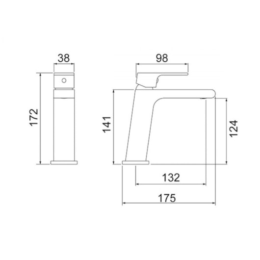 Misturador Monocomando Para Lavatório De Mesa Like Bica Baixa B78 2875 Black Lorenzetti - Imagem principal - ed53a8f2-d14e-4933-9355-6df95d720bd7
