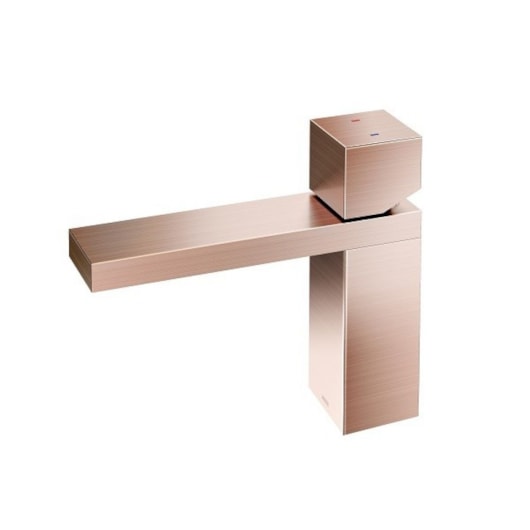 Misturador Monocomando Para Lavatório De Mesa Mínima Bica Baixa Cobre Escovado Docol - Imagem principal - 5fbc4f39-f545-4260-a7f2-93a481267990
