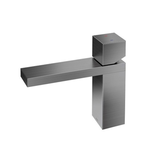 Misturador Monocomando Para Lavatório De Mesa Mínima Bica Baixa Grafite Escovado Docol - Imagem principal - 8992cfb8-e9b2-4398-b4d1-7d5cda58d5db