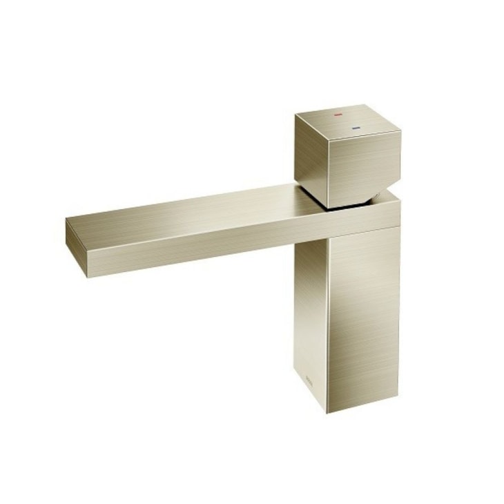 Misturador Monocomando Para Lavatório De Mesa Mínima Bica Baixa Níquel Escovado Docol