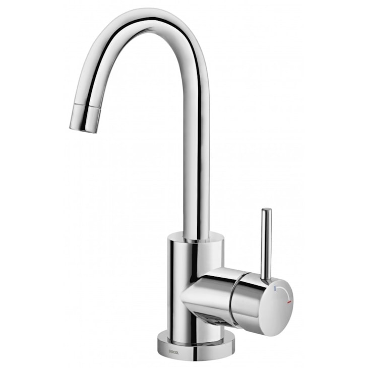 Misturador Monocomando Para Lavatório De Mesa Monet Bica Alta Cromada Docol