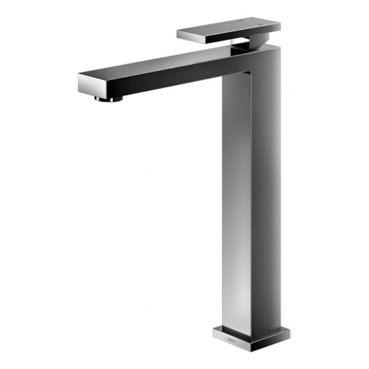 Misturador Monocomando Para Lavatório De Mesa New Edge Bica Alta Grafite Polido Docol - Imagem principal - a55cbffd-075f-4291-bf3e-847679662ef1