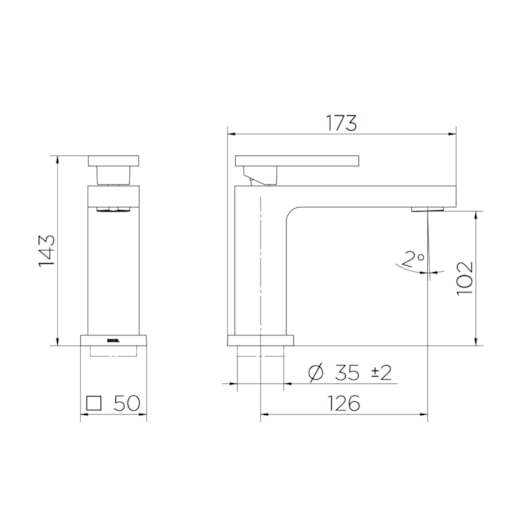 Misturador Monocomando Para Lavatório De Mesa New Edge Bica Baixa Cobre Escovado Docol - Imagem principal - f8992f98-52e9-42ce-be36-6fe3798e5831