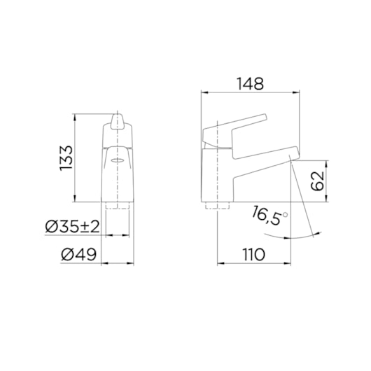 Misturador Monocomando Para Lavatório De Mesa Nexus Bica Baixa Cromada Docol - Imagem principal - 8aff97fa-bd3f-4d4b-926b-c49d4c35f626