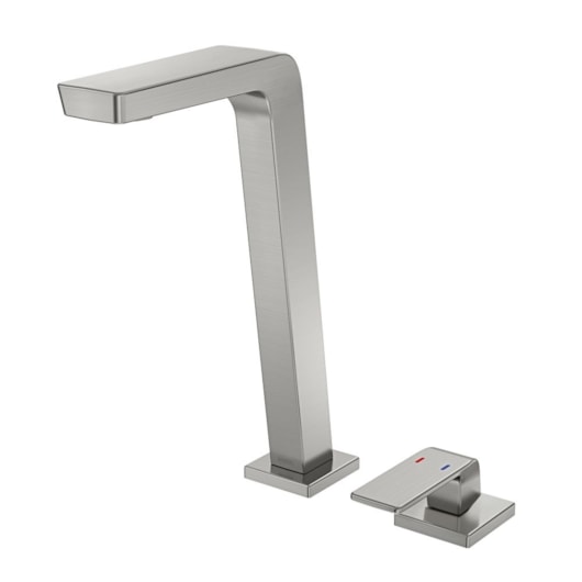 Misturador Monocomando Para Lavatório De Mesa Vougan Bica Alta Níquel Escovado Docol - Imagem principal - 82129092-a30d-4fd5-aebf-88b2463336fa