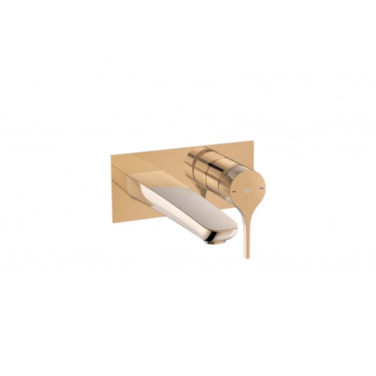 Misturador Monocomando Para Lavatório de Parede Insígnia Rose Gold Roca - Imagem principal - 1cb2123a-6b57-4c33-8662-4e89189b4e38