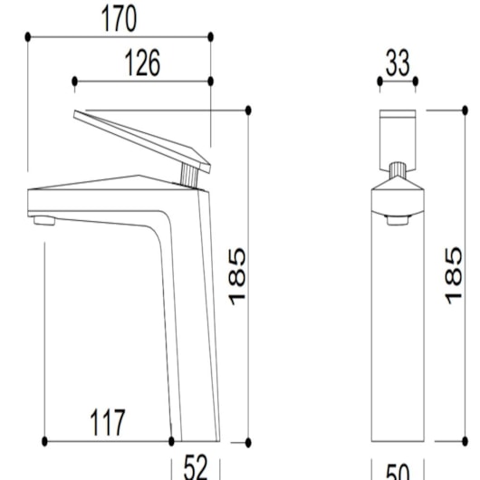Misturador Monocomando Para Lavatório Para Lavatório Bica Baixa Kr577 Absinto Matte Kromma - Imagem principal - 6be61451-ebdf-424e-a8ca-ec3efd85d099