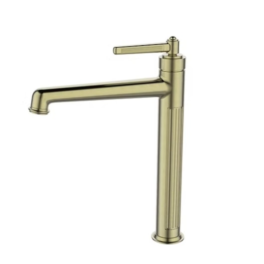 Misturador Monocomando Retro Bica Baixa Country Ouro Escovado Lexxa - Imagem principal - a595354a-f7e7-4fb1-bfd6-462124d08395