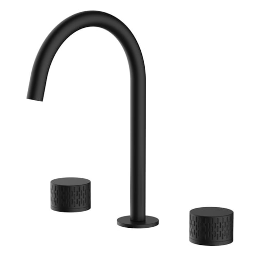 Misturador Para Bancada Duplo Comando Bica Alta Black Matte Lexxa - Imagem principal - 9f7f090a-7c54-47d5-b04e-49f458487073