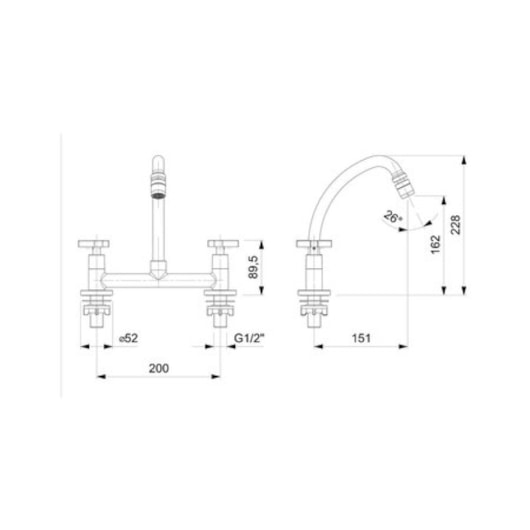 Misturador Para Cozinha De Mesa Bica Móvel Cromado Celite - Imagem principal - a8b912fa-646b-43d9-bcdb-3bc0f6eb347e