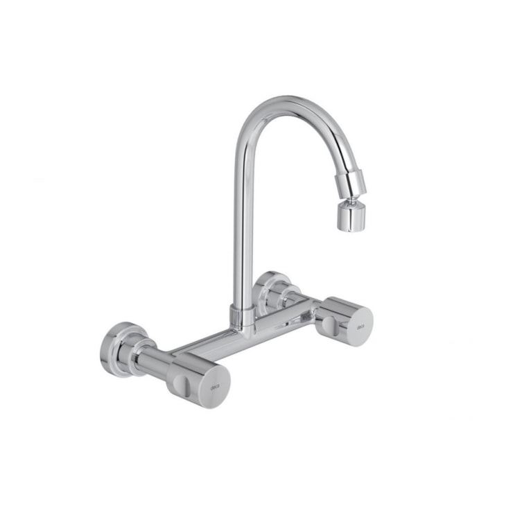 Misturador Para Cozinha De Parede Aspen Bica Alta 1258 Cromada Deca