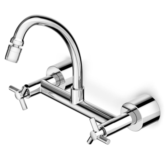 Misturador para Cozinha de Parede Cromado Celite - Imagem principal - d0457081-a8f6-4b31-9cbb-2280e6b10bb6