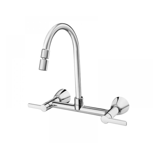 Misturador Para Cozinha De Parede Gali Cromado Docol - Imagem principal - ef788ad8-dbba-469d-82ec-e4713b7abbac