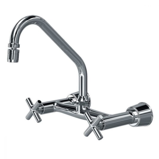 Misturador Para Cozinha De Parede Jade 180 1258 Cromada Fani Metais - Imagem principal - fb48b354-8a0e-4c16-8dd7-e2f0044c663b