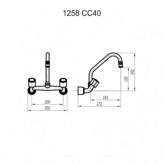 Misturador Para Cozinha De Parede Ouro Fino Cromada Fani - Imagem principal - d2472840-089d-4619-ae22-73cd917e1b12