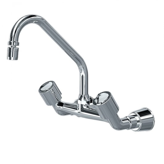 Misturador Para Cozinha De Parede Ouro Fino Cromada Fani - Imagem principal - 33657330-e38b-42ee-8e3a-35e19dc67441