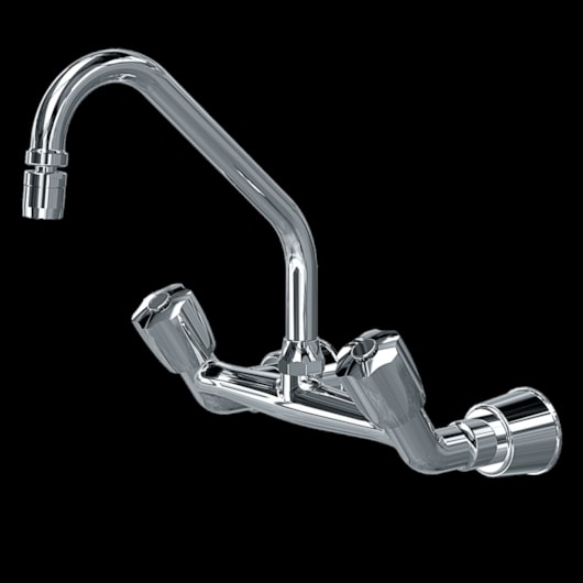 Misturador Para Cozinha De Parede Prata 50 1258 Cromada Fani Metais - Imagem principal - 409e74fa-d97d-4cdd-89b4-fc5864d399e0