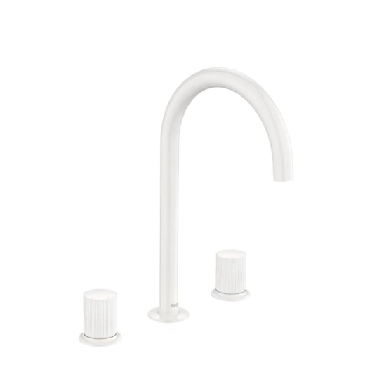 Misturador Para Lavatório 3 furos Nu Glossy White Roca - Imagem principal - 7da7f60d-af2e-4db0-a414-2a100d10e95e
