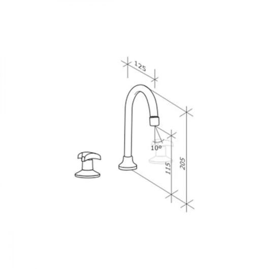 Misturador Para Lavatório De Mesa Bica Alta Aquarius Cromado Fabrimar - Imagem principal - 4f3a3699-010d-473c-be5f-fd5d316f2338