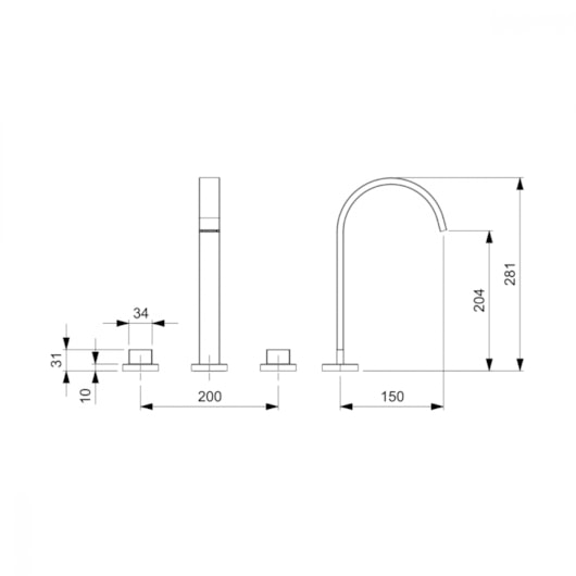 Misturador Para Lavatório De Mesa Bica Alta Com Válvula Cromado Celite - Imagem principal - a22e6b21-ac9a-40b7-be03-059256ace506