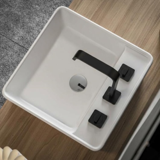 Misturador Para Lavatório De Mesa Bica Alta Com Válvula Virtus Matte Black Roca - Imagem principal - 39a9d5da-c22b-41a3-b063-479226014a29