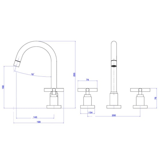 Misturador Para Lavatório De Mesa Bica Alta Dn15 Duna Clas antracite Deca - Imagem principal - e0e1a450-aabb-4644-8e92-b00c73d05407