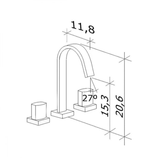 Misturador  Para Lavatório De Mesa Bica Alta Goa Cromado Fabrimar - Imagem principal - cf86c40d-afc2-4bf7-9867-cecf6611f071