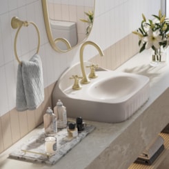 Misturador Para Lavatório De Mesa Bica Alta Pérola Summer Gold Deca