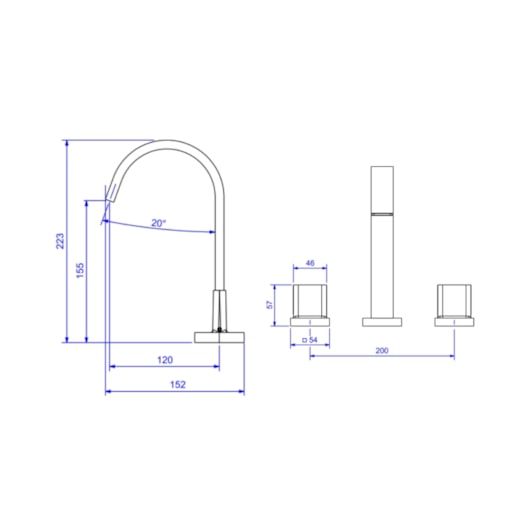 Misturador Para Lavatório De Mesa Bica Alta Polo 1877 Gold Deca - Imagem principal - fa1005ce-dc33-4ecd-a57b-c1ad5ee771f9