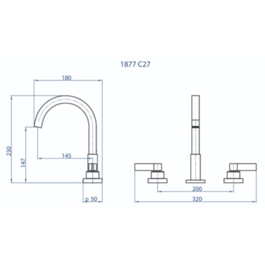  Misturador Para Lavatório De Mesa Com Bica Alta 1877 1/2 Liz 27 Champagne Fani - Imagem principal - 69c4c6a0-1e91-4652-8e92-f679acdd6e9e