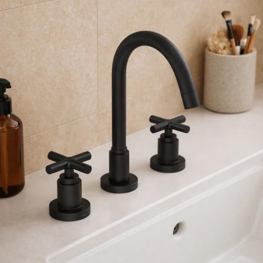 Misturador Para Lavatório De Mesa Duna Clássica Bica Alta Black Matte Deca - Imagem principal - 15cc6ba5-fb36-4331-baee-54826d37da8b