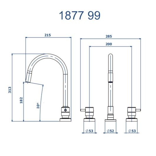 Misturador Para Lavatório De Mesa Flex 1877 Bica Flexível Preto Fosco Fani - Imagem principal - 31ff56f1-0974-4181-83da-71de266aaa19