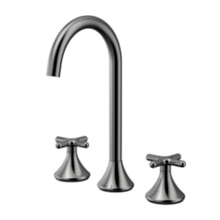 Misturador Para Lavatório De Mesa Liss 290 Bica Alta Grafite Polido Docol