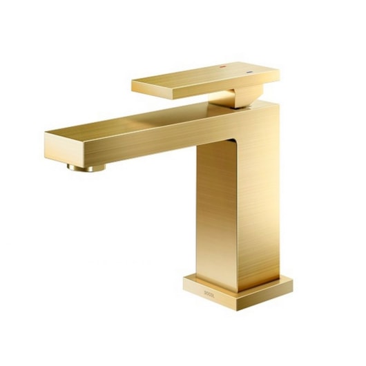 Misturador Para Lavatório De Mesa New Edge Bica Baixa Ouro Escovado Docol - Imagem principal - 59781d31-082b-4cc4-9481-e57904446da3