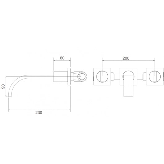 Misturador para Lavatório de Parede Axiom 1881 C210 Cromado Meber - Imagem principal - d27f505d-05a6-4794-abaf-b8496f5263f7