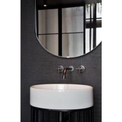 Misturador Para Lavatório De Parede Bica Baixa Duna Clássica 1878 Black Matte Deca