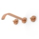 Misturador Para Lavatório De Parede Com Válvula Flow Rose Gold Matte Celite - d74df47f-fbce-48cd-86a5-ca1e75ce89bb