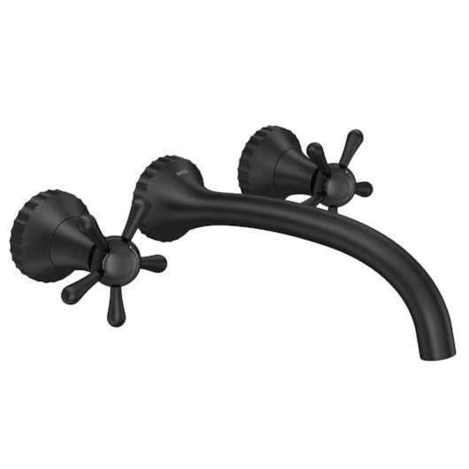 Misturador Para Lavatório De Parede Dn15 Perola Black Mate Deca - Imagem principal - 3ddd3e87-1477-4b1e-ae54-587ce84c642f