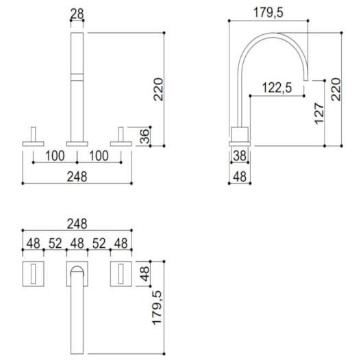 Misturador Para lavatório Kr484 Champagne Matte Kromma - Imagem principal - 76112744-6cf8-4284-b0d0-d82217301c4b