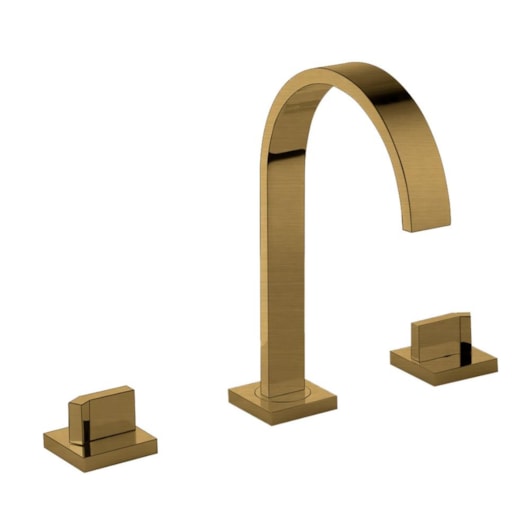 Misturador Para lavatório Kr484 Dourado Escovado Kromma - Imagem principal - 45a8e45b-b85e-416b-9d89-35b9202c99b0