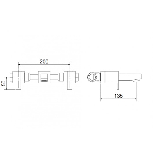 Misturador Para Lavatório Parede 1881 C 215 Meber - Imagem principal - 108f5139-0476-4d2a-ac07-d7c5cf4d6b9f