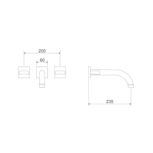 Misturador Para Lavatório Parede 1881 C 240 Meber - Imagem principal - fd47d6cf-fc1b-4e67-9acb-6de2a1976d19